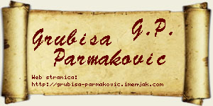 Grubiša Parmaković vizit kartica